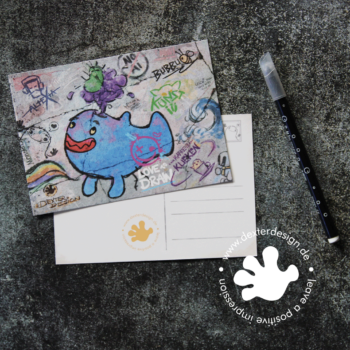 Postkarte "Love to Draw"