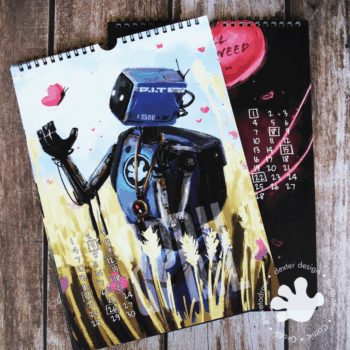 Wandkalender 2026 - Life of Robots (A4) – Bild 2