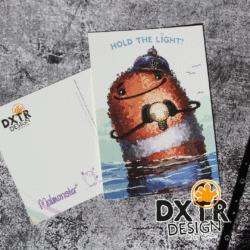 Postkarte Malmonster "Light"